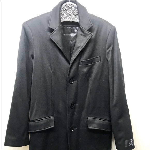 Le Chateau Men’s Tailored Wool Coat Brown Black XS Herringbone Texture - Picture 1 of 12